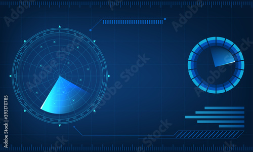 Realistic vector radar in searching