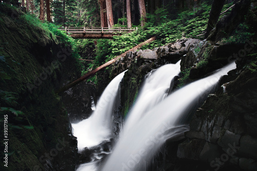 Sol Duc Falls in Olympic National Park  WA  USA. A PNW hiking adventure. 