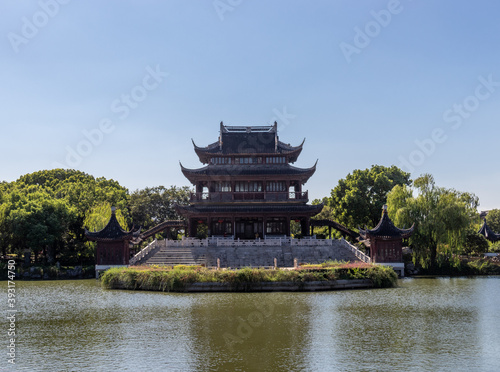 Pagode du jardin historique de Panmen à Suzhou, Chine