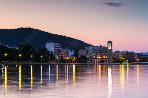 Church at the seafront of Volos city as seen early in the morning.