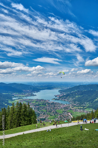 View of the mountain lake tegernsee