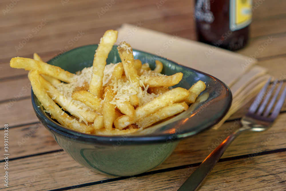 delicious gourmet french fries with cheese delicious gourmet french fries with cheese