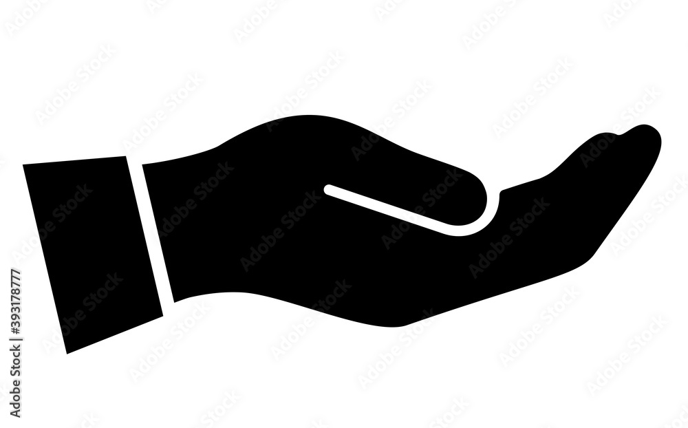 Asking hand vector icon