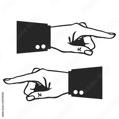 Hand with pointing finger