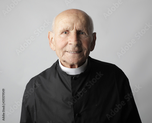 portrait of a old priest photo