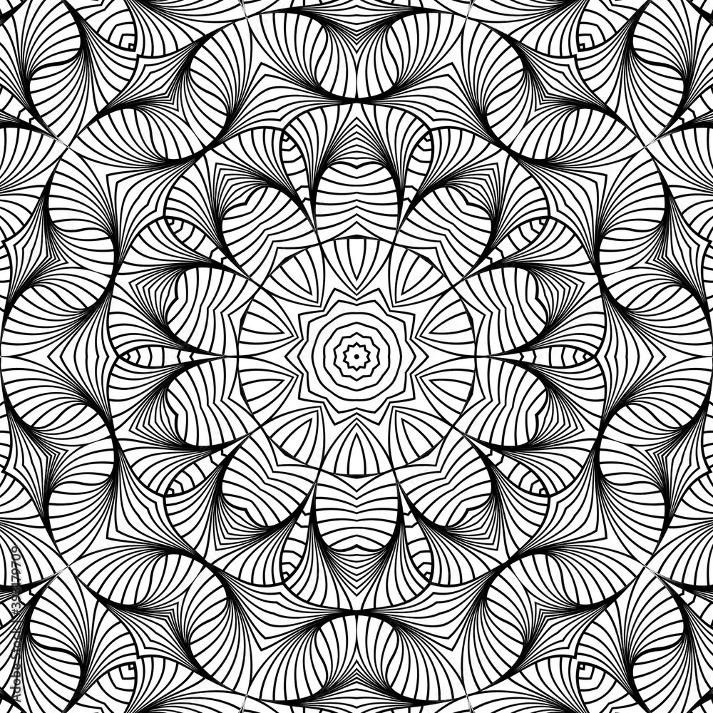 Fototapeta premium spiritual symbol round and abstract ornament