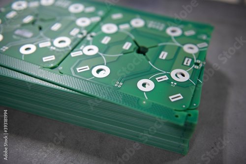 Stack of Printed Circuit Boards (PCB) photo