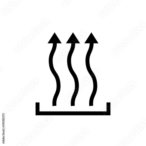 Heat icon three arrow up concept