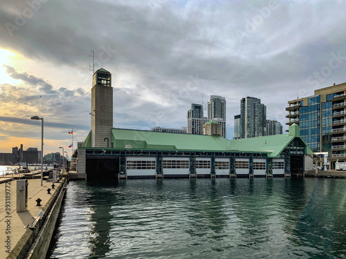 The Toronto Police marine unit’s headquarters is on the shores of lake Ontario in the Toronto harbour. 