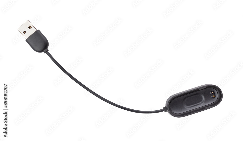 smart band fitness tracker charger path isolated on white smart band fitness tracker charger path isolated on white