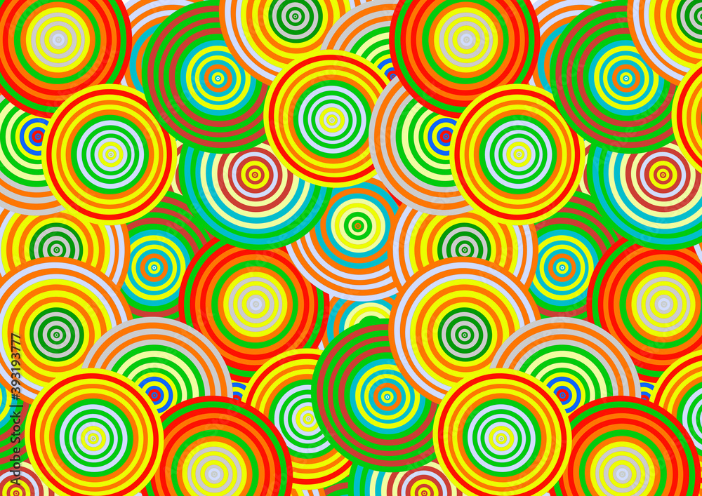 Abstract background made of fun colorful circle pattern for decoration Abstract background made of fun colorful circle pattern for decoration