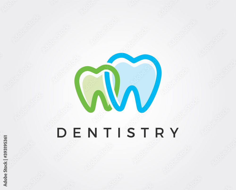 minimal dental logo template - vector illustration
