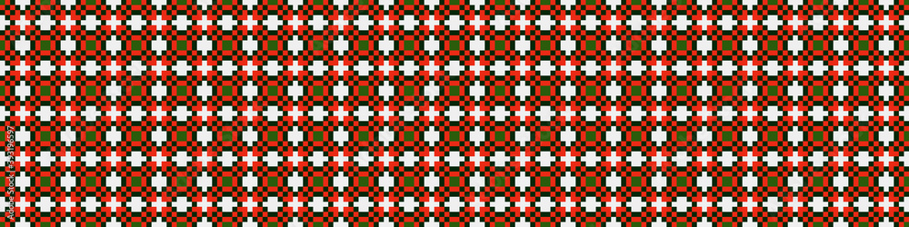 Fototapeta premium Abstract Cross Pattern Dots Logo generative computational art illustration