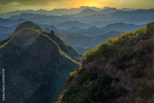 The Terrain beyond the Great Wall of China