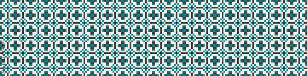 Fototapeta premium Abstract Cross Pattern Dots Logo generative computational art illustration