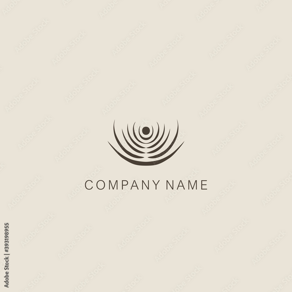 A simple, minimalistic, stylized symbol or logo of the lotus flower, composed of several elements. Made with a thin line and spot. A simple, minimalistic, stylized symbol or logo of the lotus flower, composed of several elements. Made with a thin line and spot.