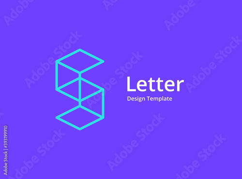 Letter S or number 5 construction logo icon design template elements © arbuzu
