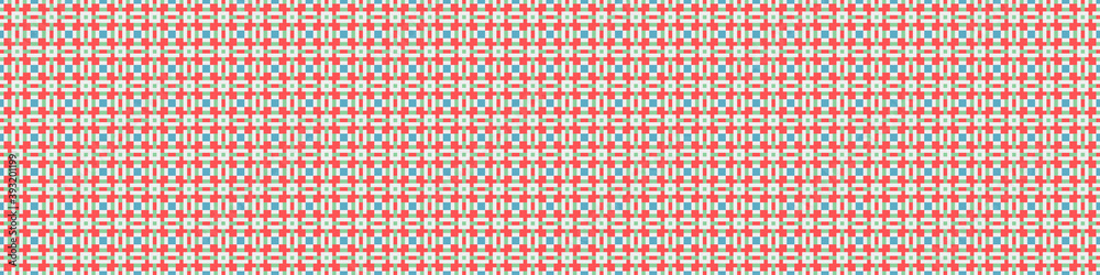 Fototapeta premium Abstract Cross Pattern Dots Logo generative computational art illustration