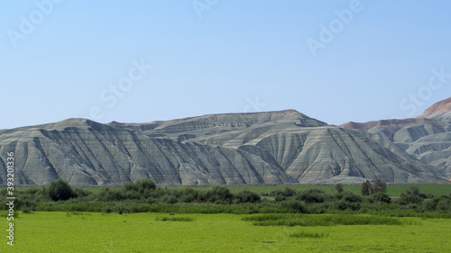 Landscape of hills surrounded by greenery under the sunlight in Nallihan, Turkey photo