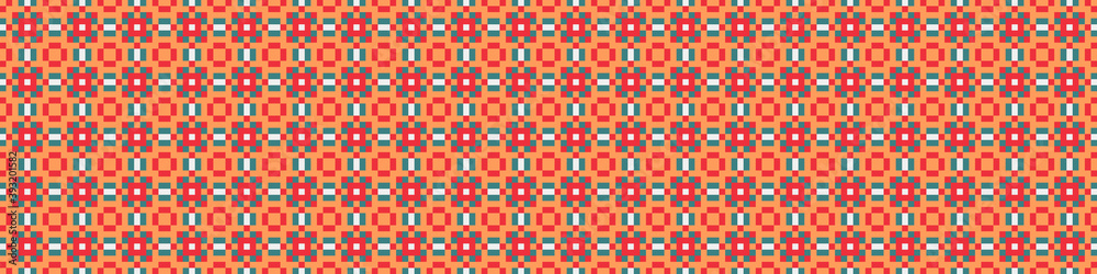 Fototapeta premium Abstract Cross Pattern generative computational art illustration