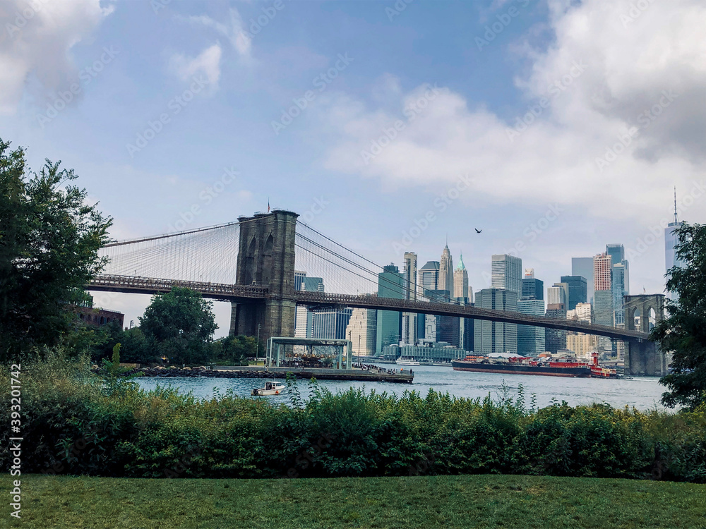 Fototapeta premium NYC Brooklyn Bridge Landscape