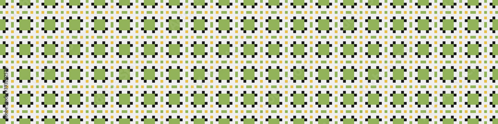 Fototapeta premium Abstract Cross Pattern Dots Logo generative computational art illustration