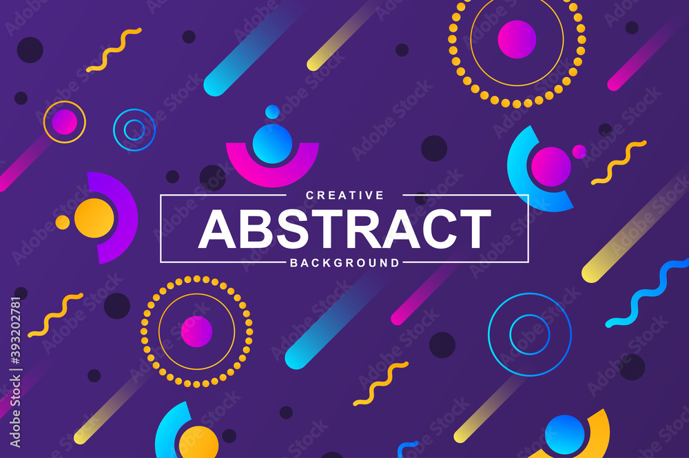 Abstract design with dynamic shapes in memphis style. Colorful creative background for landing page, web banner or wallpaper. Minimal composition, flat backdrop with header vector Illustration. Abstract design with dynamic shapes in memphis style. Colorful creative background for landing page, web banner or wallpaper. Minimal composition, flat backdrop with header vector Illustration.
