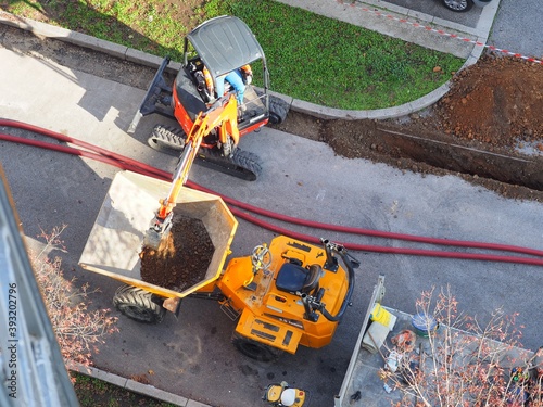 travaux de voirie, chantier photo