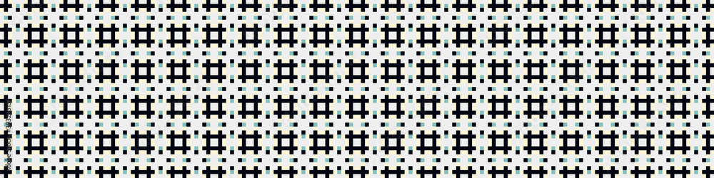 Fototapeta premium Abstract Cross Pattern Dots Logo generative computational art illustration