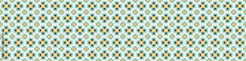 Fototapeta premium Abstract Cross Pattern Dots Logo generative computational art illustration