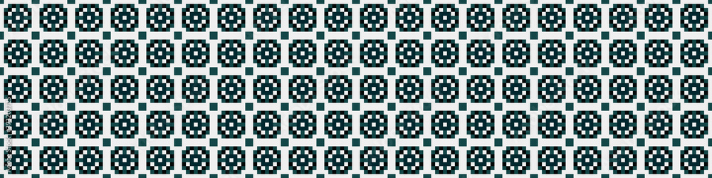 Fototapeta premium Abstract Cross Pattern Dots Logo generative computational art illustration