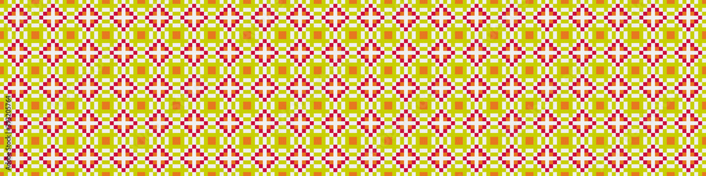 Fototapeta premium Abstract Cross Pattern Dots Logo generative computational art illustration