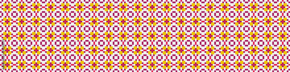 Fototapeta premium Abstract Cross Pattern Dots Logo generative computational art illustration