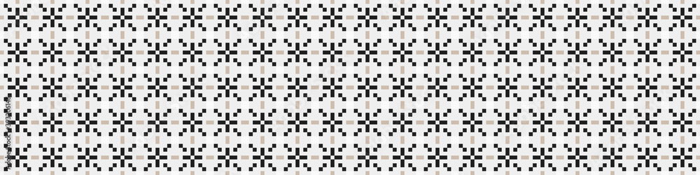 Fototapeta premium Abstract Cross Pattern Dots Logo generative computational art illustration