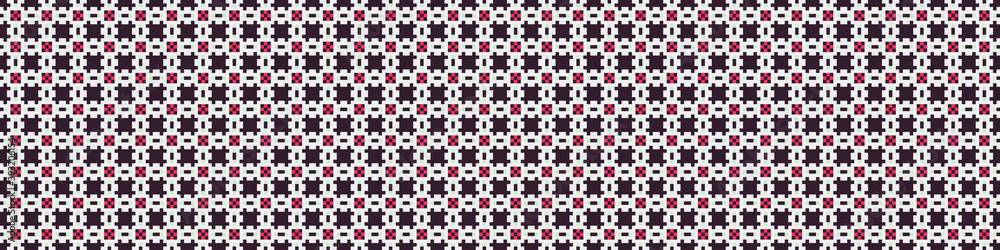 Fototapeta premium Abstract Cross Pattern Dots Logo generative computational art illustration