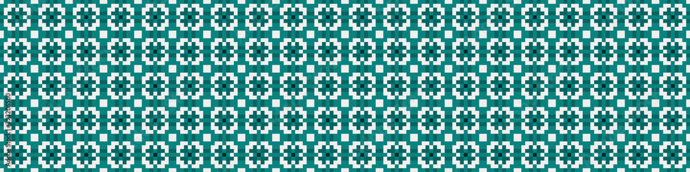 Fototapeta premium Abstract Cross Pattern Dots Logo generative computational art illustration