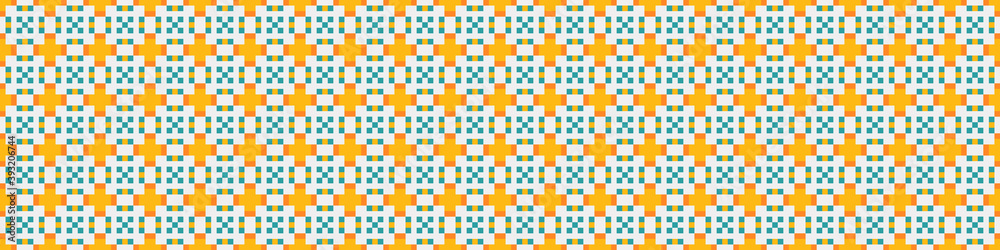 Fototapeta premium Abstract Cross Pattern Dots Logo generative computational art illustration