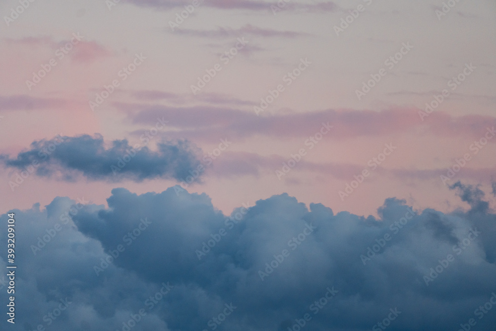 Soft pink cloud gradients in New York City
