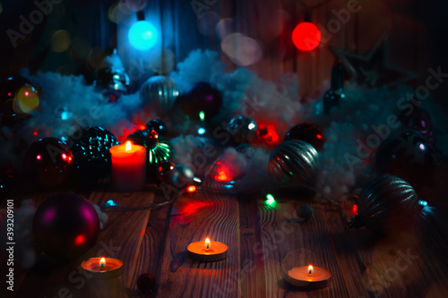 Christmas candles with toys © Michael