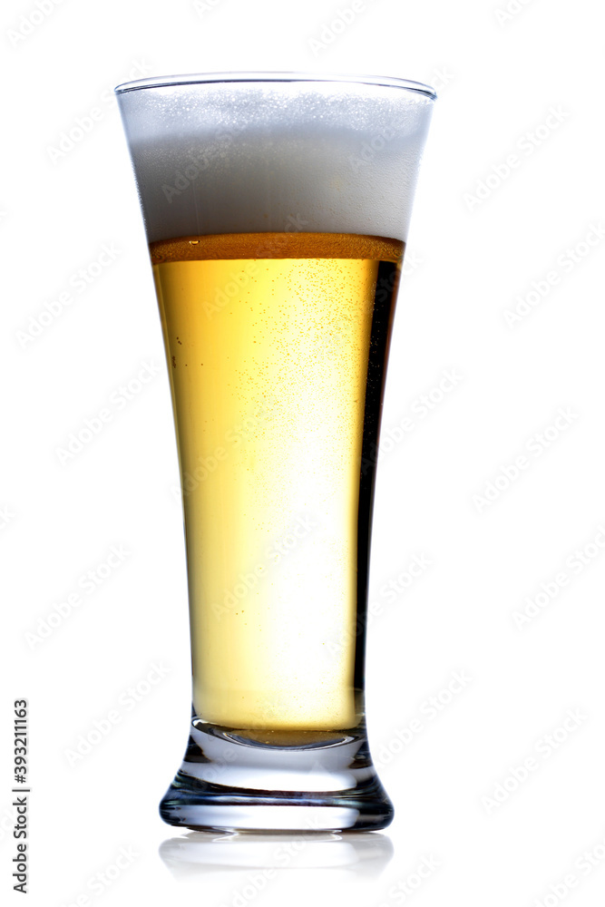 Studio shot of beer on white background Studio shot of beer on white background