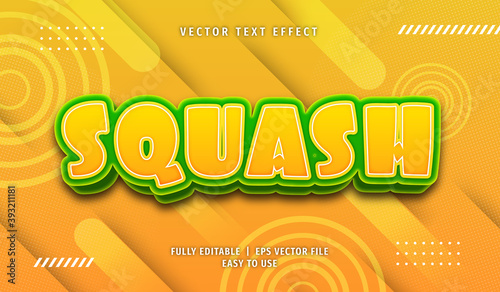 3D Squash Text effect, Editable Text Style