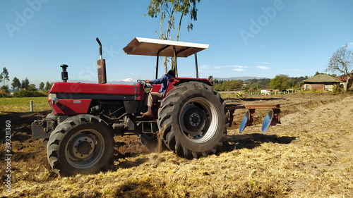 Tractor in a field