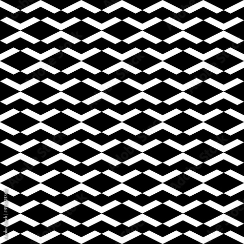 Seamless pattern. Rhombuses, chevrons, figures ornament. Geometrical backdrop. Diamonds, angle brackets background. Shapes motif. Geometric wallpaper. Digital paper, textile print, web design. Vector