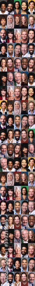 Fototapeta premium Group of beautiful people in front of a background