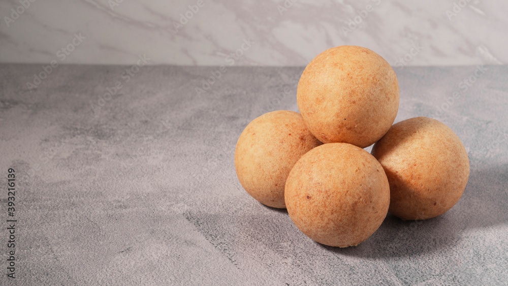 Fototapeta premium Colombian Christmas buñuelos typical Latin American traditional food for Christmas dinner