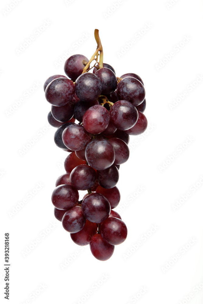 Grapes on white background - close-up