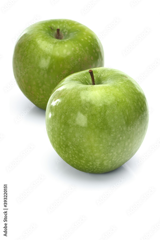 Apples on whit ebackground - close-up