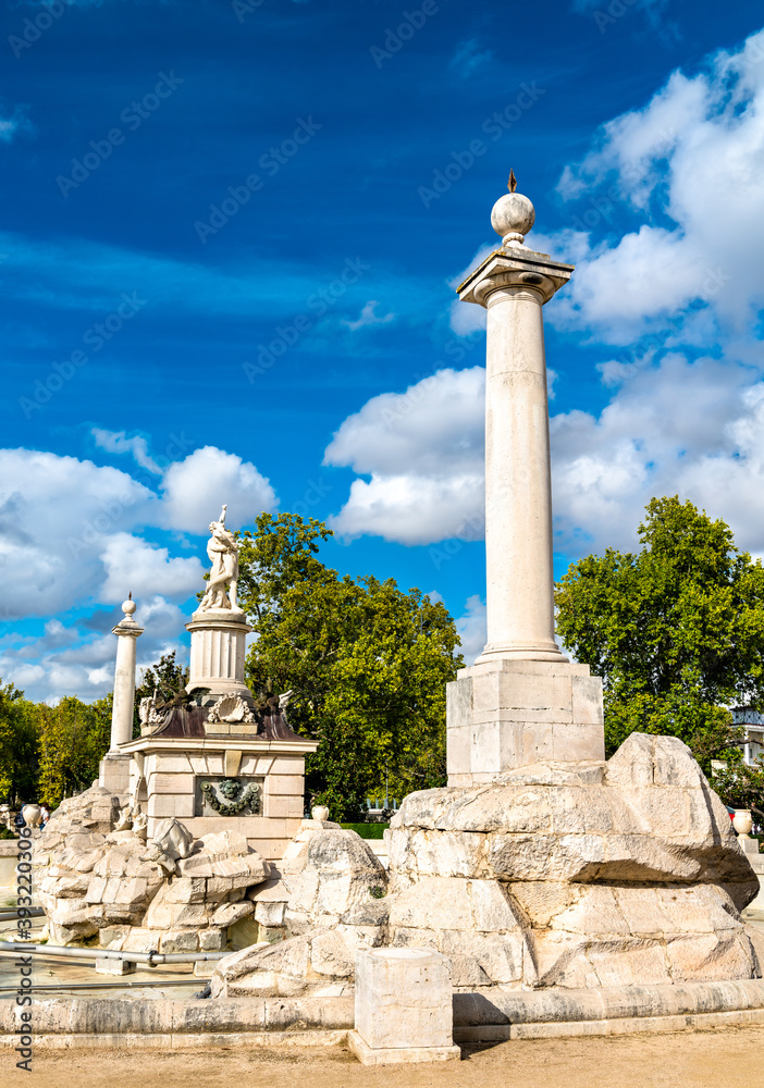 Fountain of Hercules and Antaeus in Aranjuez near Madrid, Spain