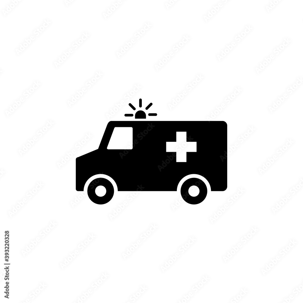 Ambulance icon vector. ambulance truck icon vector. ambulance car Ambulance icon vector. ambulance truck icon vector. ambulance car