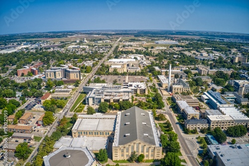 Aerial View of a University in Manhattan, Kansas